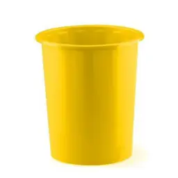 PAPELERA FAIBO DE PLÁSTICO 14L AMARILLA 