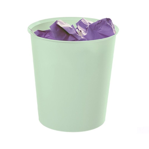 [069846] PAPELERA SOSTENIBLE VERDE PASTEL ARCHIVO 2000 ECOGREEN 18 LITROS