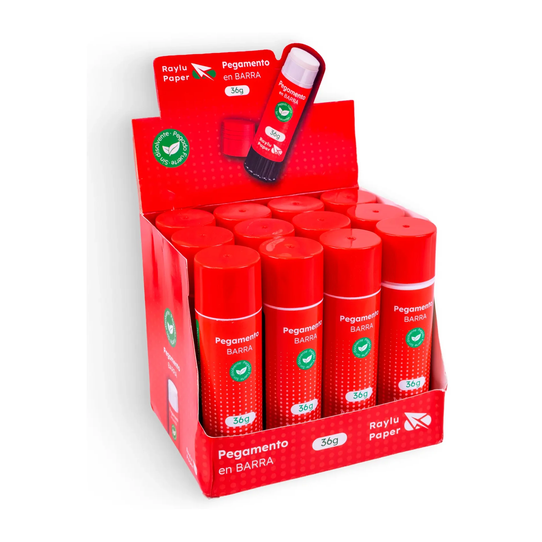 [040835] PEGAMENTO EN BARRA EASYSTICK 36GR EXPOSITOR RAYLU