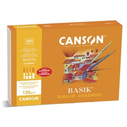 PAPEL DE DIBUJO BASIK GUARRO CANSON A4 250 HOJAS 130G