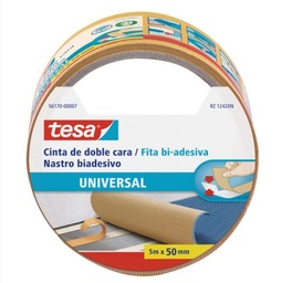 CINTA DOBLE CARA UNIVERSAL TESA 5MX50MM