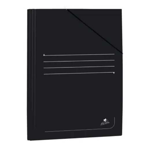 [825674] CARPETA A4+ CON GOMAS Y SOLAPAS (NEGRO) · CARTÓN 400 g 