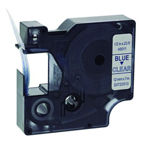 [249953] CINTA ROTULAR DYMO D1 7X12MM AUL/TRANSPARENTE