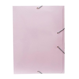 CARPETA MARIOLA CARTON A4+ CON GOMAS Y SOLAPAS ROSA CLARO