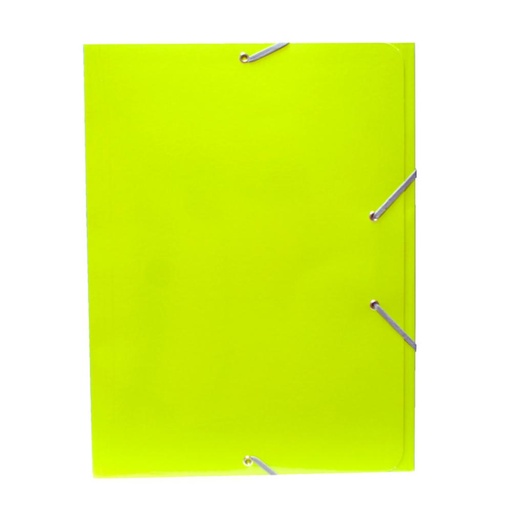[180875] CARPETA MARIOLA CARTON A4+ CON GOMAS Y SOLAPAS VERDE CLARO