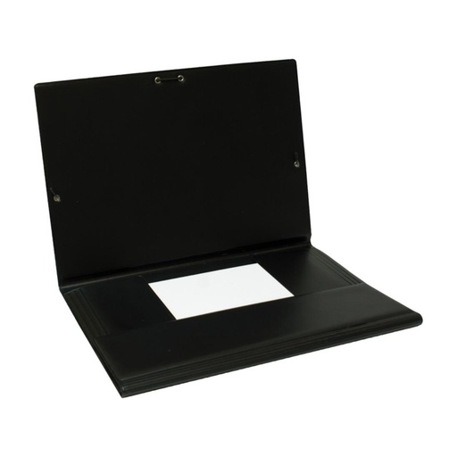 [180193] CARPETA FOLIO CON GOMAS Y SOLAPAS PVC NEGRA 