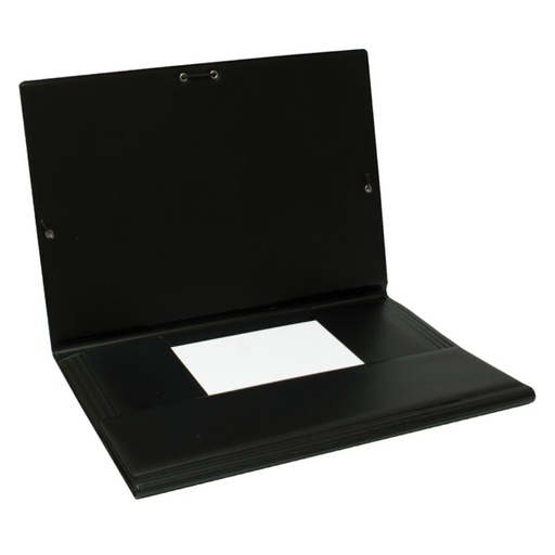 [180193] CARPETA FOLIO CON GOMAS Y SOLAPAS PVC NEGRA 