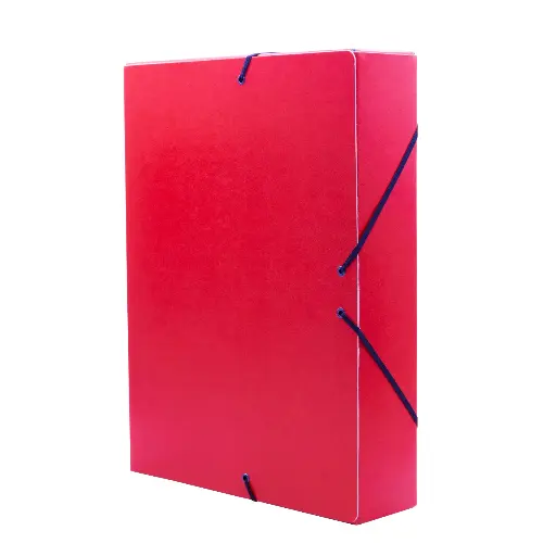 [181324] CARPETA PROYECTO RAYLU PAPER A4 LOMO 70 MM ROJO CIERRE CON GOMAS 
