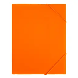 CARPETA PP RAYLU PAPER A4 CON GOMAS Y SOLAPAS NARANJA