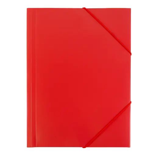 [180534] CARPETA PP RAYLU PAPER A4 CON GOMAS Y SOLAPAS ROJO 