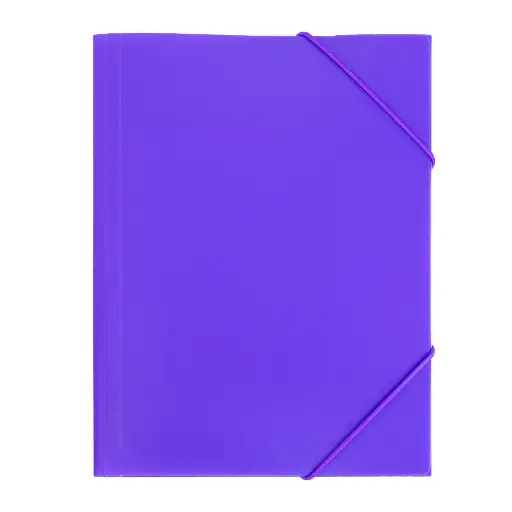 [180536] CARPETA PP RAYLU PAPER A4 CON GOMAS Y SOLAPAS VIOLETA