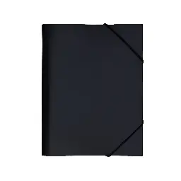 CARPETA PP RAYLU PAPER A5 CON GOMAS Y SOLAPAS NEGRO