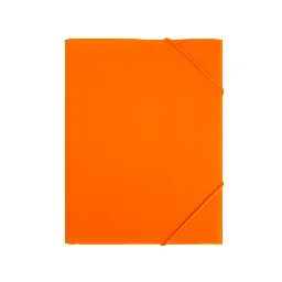 CARPETA PP RAYLU PAPER A5 CON GOMAS Y SOLAPAS NARANJA 