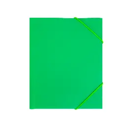 CARPETA PP RAYLU PAPER A5 CON GOMAS Y SOLAPAS VERDE 