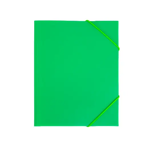 [180541] CARPETA PP RAYLU PAPER A5 CON GOMAS Y SOLAPAS VERDE 
