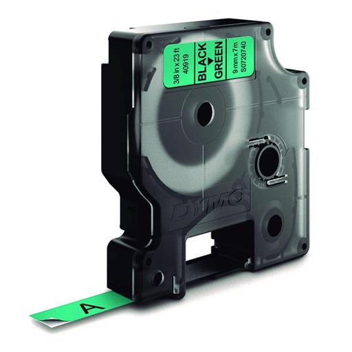 [249955] CINTA DYMO D1 9MM×7M NEGRO/VERDE