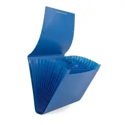 CARPETA  FUELLE 13 COMPARTIMENTOS AZUL (A4)