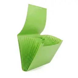CARPETA FUELLE 13 COMPARTIMENTOS VERDE CLARO (A4)