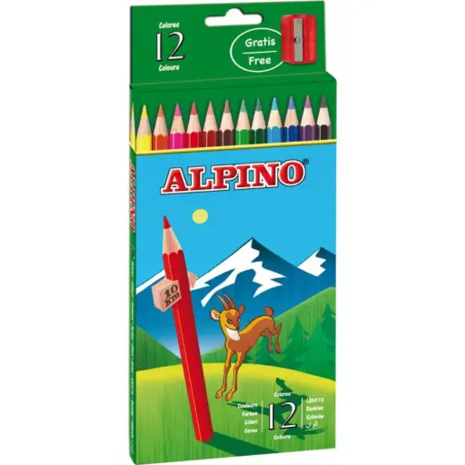 [630040] LÁPICES DE COLORES ALPINO ESTUCHE 12 COLORES