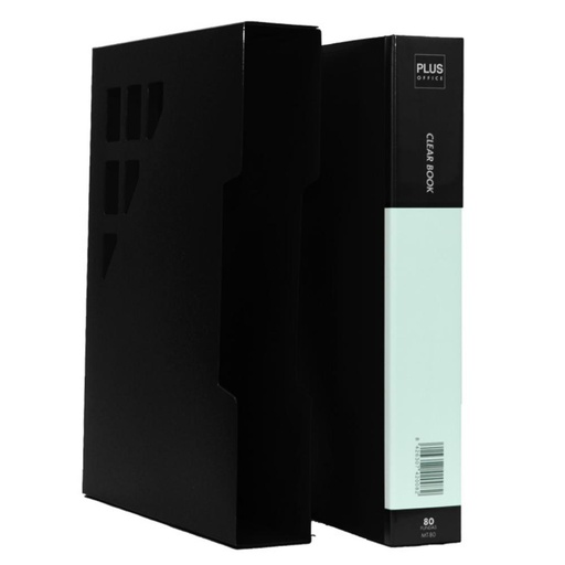 [180696] CARPETA FUNDAS RIGIDO PLUS 80 FUNDAS NEGRO