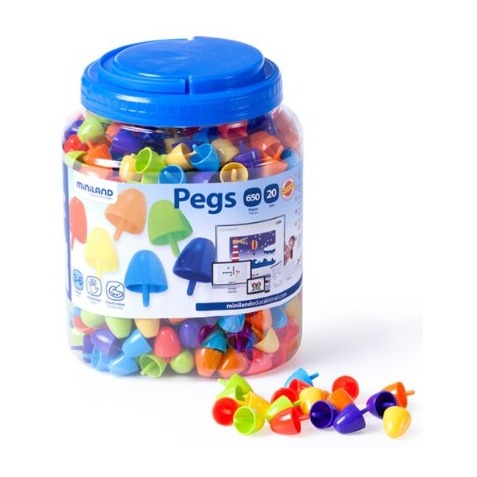[825909] PEGS 20 MM 650 PIEZAS COLORES BRILLANTES