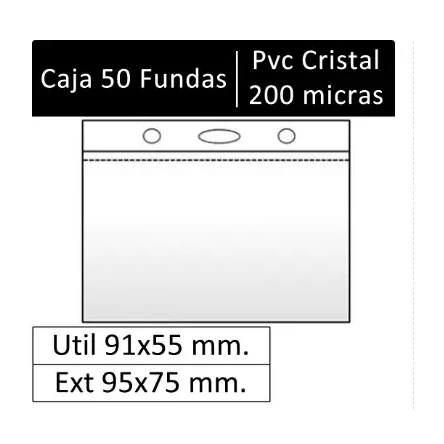 [180573] FUNDA PORTACARNET PP RÍGIDO HORIZONTAL 54X87MM 