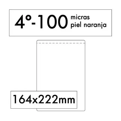 [180287] FUNDA PORTACARNET PVC 100.MICRAS 4º PIEL NARANJA 164X222MM