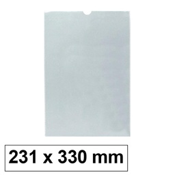 FUNDA PORTADOCUMENTOS PVC FOLIO 150 MICRAS 325X230MM