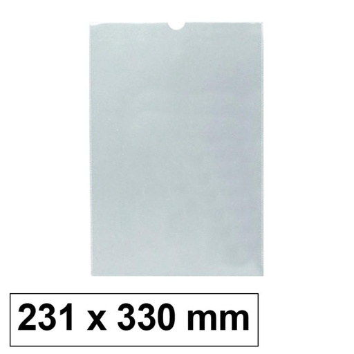 [180288] FUNDA PORTADOCUMENTOS PVC FOLIO 150 MICRAS 325X230MM