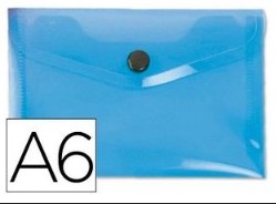 [180471] SOBRE PORTADOCUMENTOS POLIPROPILENO CON BROCHE A6 AZUL