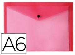 [180472] SOBRE PORTADOCUMENTOS POLIPROPILENO CON BROCHE A6 ROJO