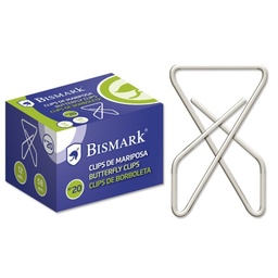 CLIPS DE MARIPOSA BISMARK Nº20 58MM NIQUELADOS