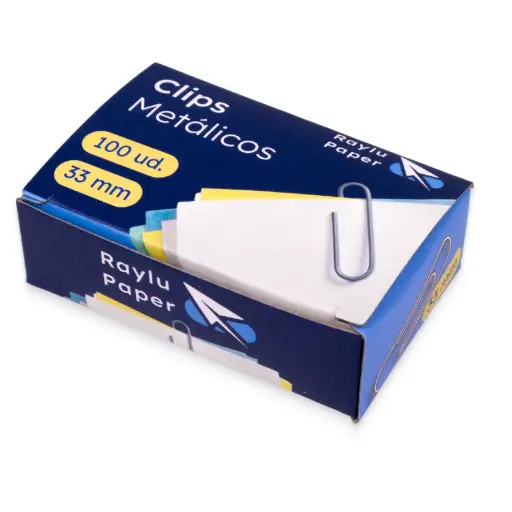 [040165] CLIPS METÁLICOS ERICHKRAUSE 33MM CAJA 100 UDS 