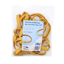 BANDAS ELASTICAS CAUCHO RAYLU Nº15 150X10MM BOLSA 100 GRAMOS