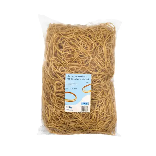 [040823] BANDAS ELASTICAS CAUCHO RAYLU Nº18 180X10MM BOLSA 1 KILO